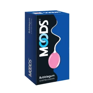 MOODS Bubblegum Flavored Condoms 12s – Natural Latex