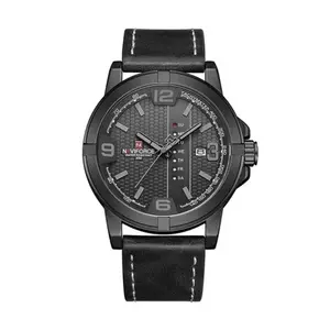 Naviforce NF9177 Top Quality Leather Strap Creative Calendar Unique Fashion Men's Watch - Variant 2