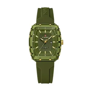Naviforce 7124 Waterproof Comfortable Silicone Strap Quartz Sports Women Watch