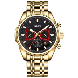 Nibosi 2508 Luxury Stainless Steel Luminous Needles Men's Watch