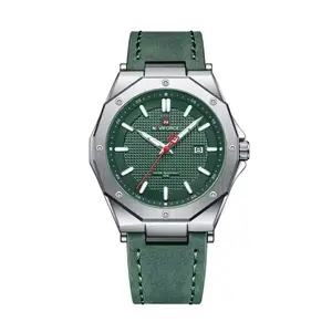 Naviforce NF9200 Luxury Genuine Leather Strap Quartz Movement Casual Fashion Men's Watch