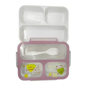 3-Compartment Leak-Proof Food-Grade Plastic Lunch Box - Variant 3