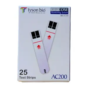 Tyson Bio AC200 Sensitive Blood Glucose Strips Pack