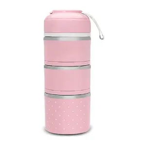 Multi-Color 3-Layer Leak-Proof Stainless Steel Lunch Box 