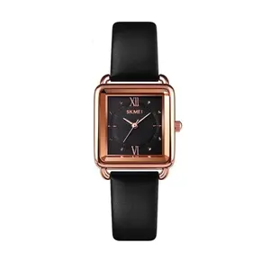 Skmei 1702 Small Square Dial Design Zinc Alloy Case Leather Women Lady Quartz Watch - Variant 3