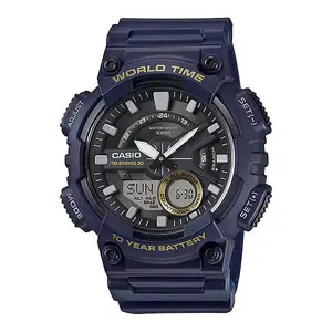 Casio AEQ-110W-1A2V Youth Telememo World Time Analog-Digital Sports Watch 