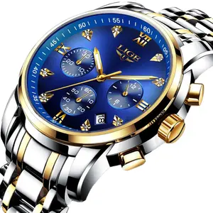 LIGE 10020 Analog Premium Stainless Steel Luxury Men's Watch - Variant 3
