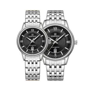 Naviforce NF8040 High Quality Stainless Steel Classic Quartz Fashion Couple's Watch - Variant 2
