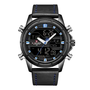 NAVIFORCE NF9138L PU Leather Dual Time Wrist Men's Watch - Variant 2