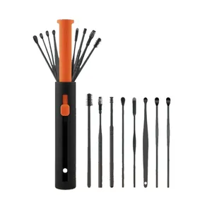 8 Pcs/Set Push Pull Ear Pick Stainless Steel Ear Pick Set Ear Wax Removal Kit