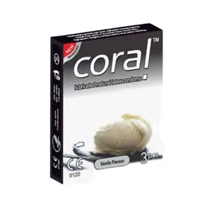 Coral Vanilla Flavour Condom 3’s Pack – 180mm Length