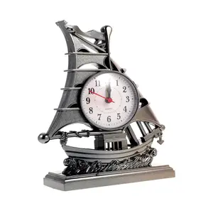Vintage Deco Table Clock Rustic Living Room Desk Clock Ancient ship - Variant 2