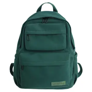 Korean Style Multiple Pockets for Organization Backpack - Deep Green