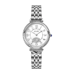 SKMEI 1658 Star Moon Dial Design Ladies Wristwatch