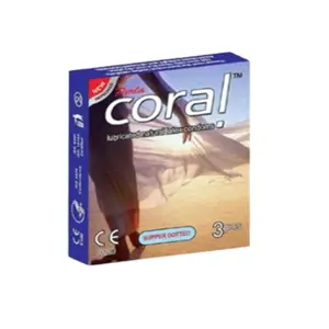 Coral Super Dotted Lubricated Condom 3's Pack – Premium Latex for Enhanced Sensation