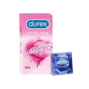 Durex Extra Thin Bubblegum Flavoured Condoms (10 Pcs Pack)