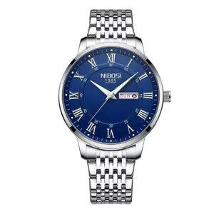 Nibosi 2569 Roman Number With Stainless Steel Analog Men's Watch - Variant 3