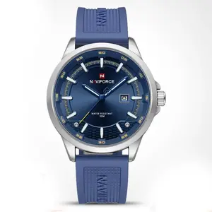 Naviforce NF9248T Waterproof Comfortable Silicone Strap Quartz Sports Men's Watch - Variant 4