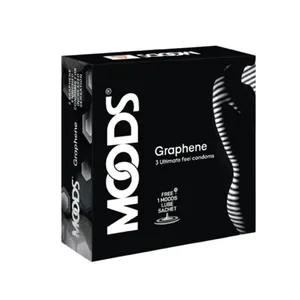 MOODS Graphene Condoms 3s – Ultra-Thin Natural Latex for Enhanced Pleasure & Protection
