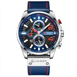 Curren 8393 High Quality Genuine Leather Straps Chronograph Men's Watch - Variant 3