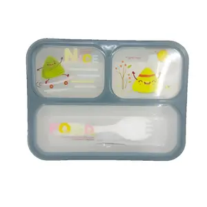3-Compartment Leak-Proof Food-Grade Plastic Lunch Box