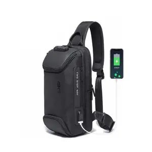 BANGE BG-7082 Anti-theft Waterproof TSA Lock Cross body Bag with External USB Port