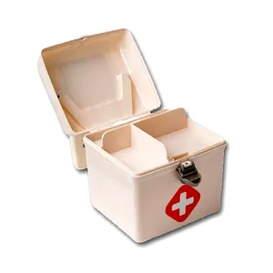 Medicine Storage Dual Safety Lock Buckles Mini First Aid Storage Box