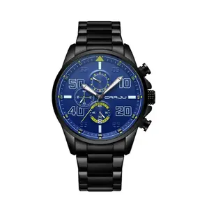 CRRJU 2307 Stainless Steel Multifunction Masterpiece Classic Chrono Men's Watch
