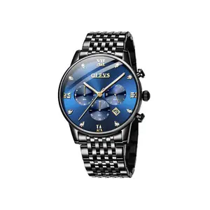 OLEVS 2868 Luxurious Waterproof Braided Stainless Steel Chain Men's Quartz Watch - Variant 3