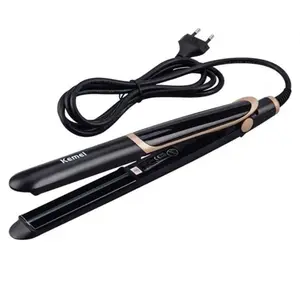 Kemei KM-2219 2in1 Infrared Flat Iron Curler Hair Straightener Ceramic Thermostatic