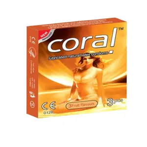 Coral Condom 3-Fruit Flavours (Girls) 3’S Pack – Lubricated Latex CE Certified