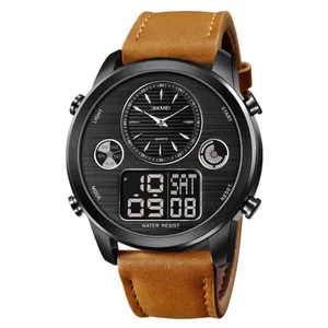 Skmei 1653 Digital Water Resistant Leather Analog Quartz Men's Watch - Variant 3