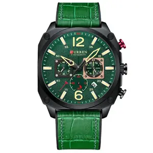 Curren 8398 Luxury Genuine Leather Straps Chronograph Sports Men's Watch - Variant 3