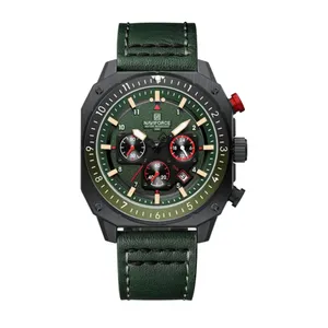 Naviforce 8057 High Quality Genuine Leather Straps Chronograph Men's Watch - Variant 3