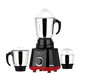 Saffron Vivo 550W 3 Jars Mixer Grinder (Metallic Black)