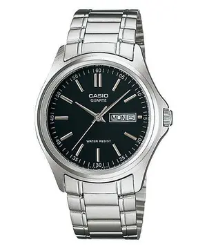 Casio MTP-1239D-1ADF Enticer Ion Plated Stainless Steel Strap Water Resistant Analog Men's Wristwatch