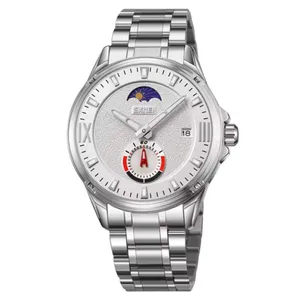 SKMEI 9326 Quartz Stainless Steel Analog Moon Phase Men's Watch