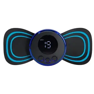 Portable EMS Mini Butterfly Electric Neck Massager Patch