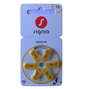Signia Size 10 Hearing Aid Battery 1.45V Mercury Free Long Lasting Battery