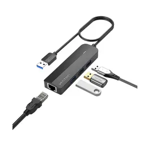 Vention CHPBB 3-Port USB 2.0 Hub with 100M Ethernet Lan Adapter