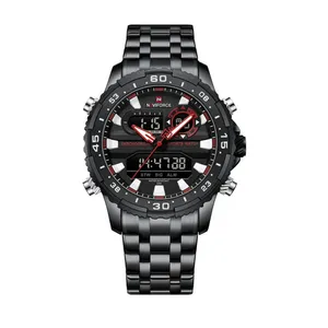 Naviforce 9234 High Quality Stainless Steel Dual Movement Sport Fashion Men Watch - Variant 1