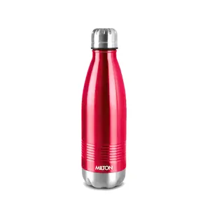 Milton Stainless Steel Maroon Duo Dlx 500 Thermo steel 24 Hours Hot And Cold Water Bottle - 500 Ml