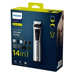 Philips MG7720 Multigroom 14-in-1 Face, Hair and Body Trimmer for Men 