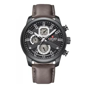 NaviForce NF9211L Chronograph Leather Strap Luminous Men's Watch - Variant 2