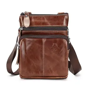 Genuine Leather Elegant Travel Waterproof Messenger Bag