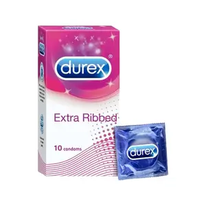Durex Extra Ribbed Condoms 10 Pcs Pack – Ribbed & Dotted