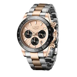 LIGE 8937 Premium Analog Stainless Steel Luxury Men's Watch - Variant 3
