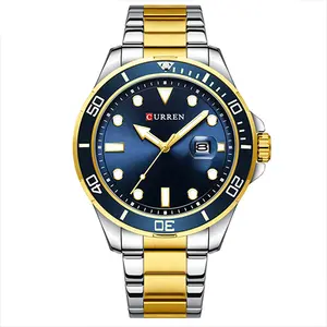 Curren 8388 High Quality Stainless Steel Belt Calendar Men's Watch