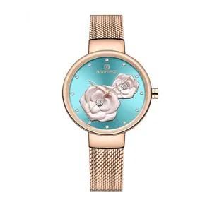 NAVIFORCE NF5013 Mesh Stainless Steel Analog Watch For Women - Variant 2