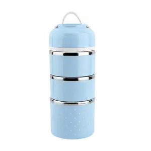 Multi-Color 3-Layer Leak-Proof Stainless Steel Lunch Box  - Variant 1